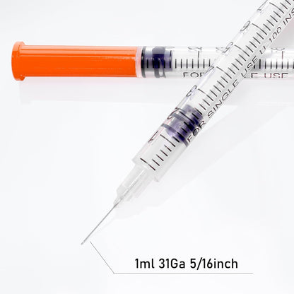 Disposable Syringe 1mL. (31g. 5/16)